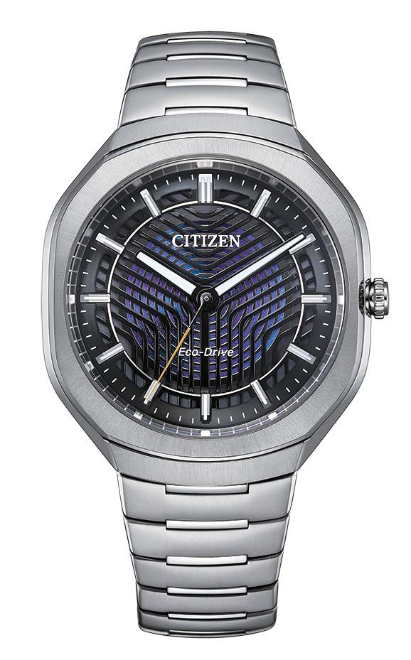 Men's Eco-Drive Sport Luxury Photon Super Titanium Bracelet watch, Black dial