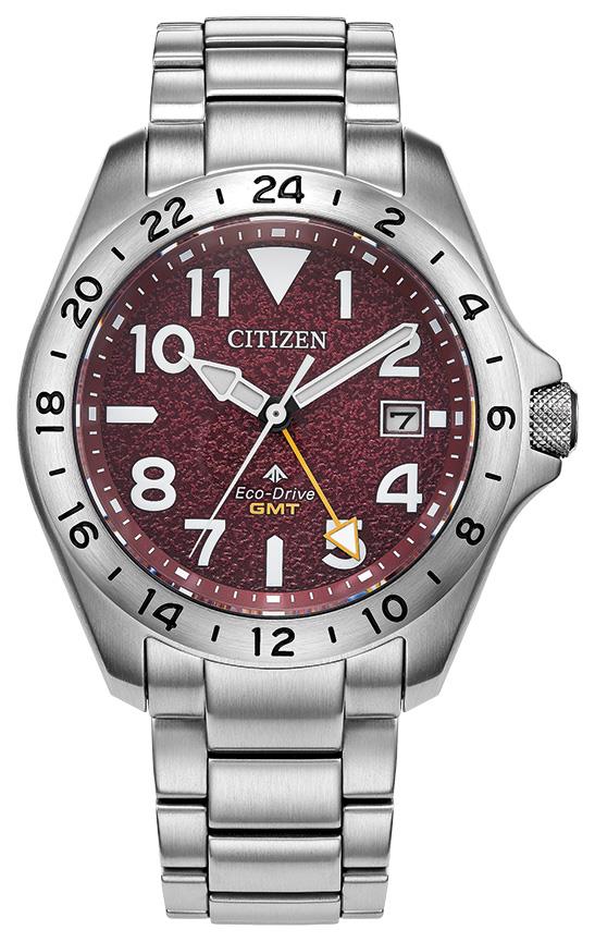 Men's Eco-Drive Promaster Tough Stainless Steel Bracelet watch, Red dial