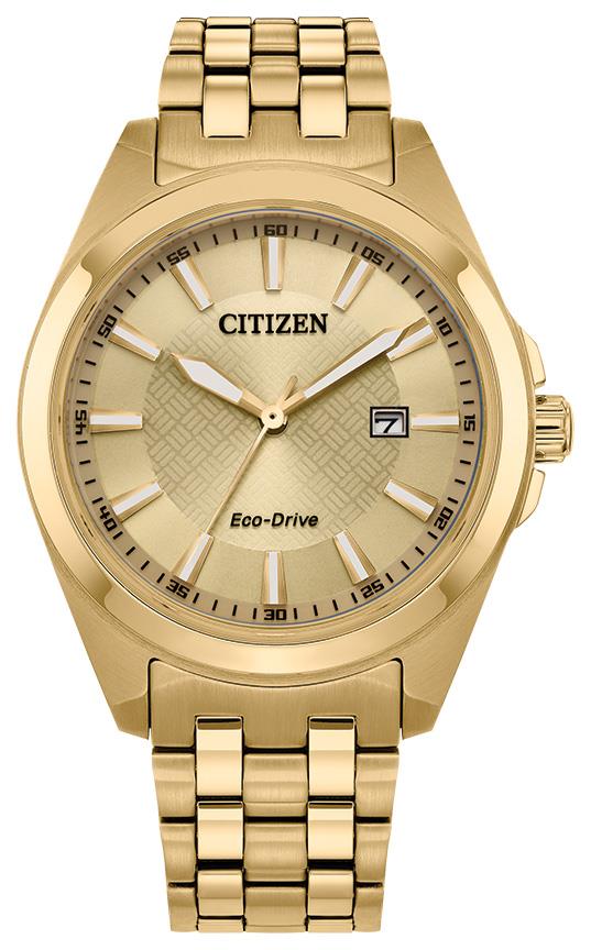 Men's Peyten Eco-Drive Stainless Steel Bracelet watch, Champagne dial
