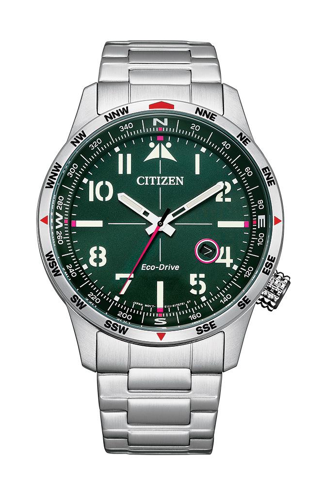 Men's Avion Stainless Steel watch, Green dial