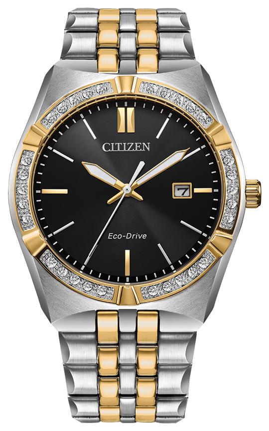 Men's Corso Eco-Drive Stainless Steel Bracelet watch, Black dial
