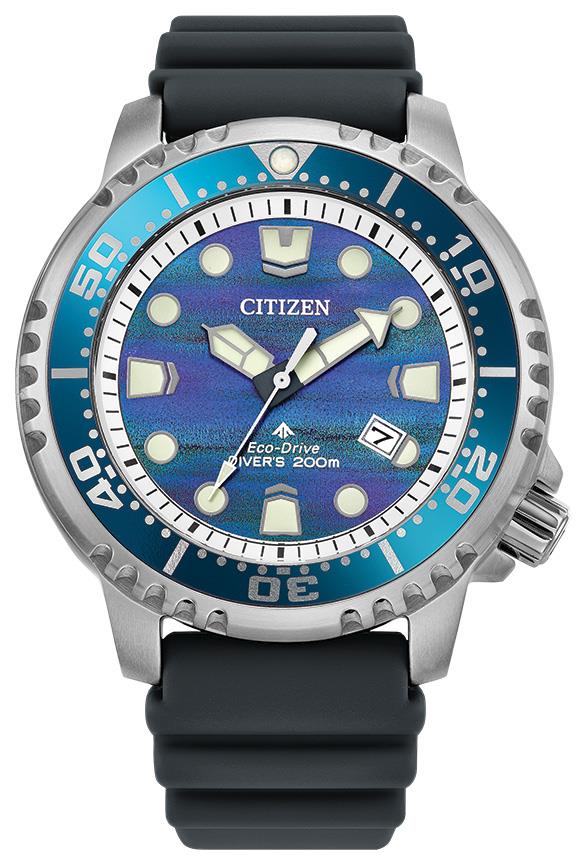 Men's Eco-Drive Promaster Dive Polyurethane Strap watch, Blue dial