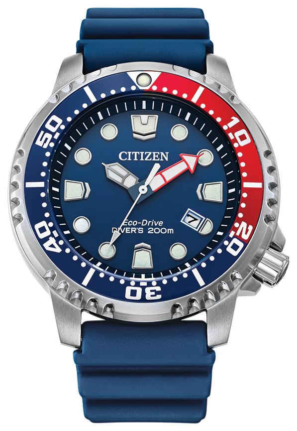 Men's Promaster Eco-Drive Dive Blue Polyurethane Strap Watch, Blue Dial