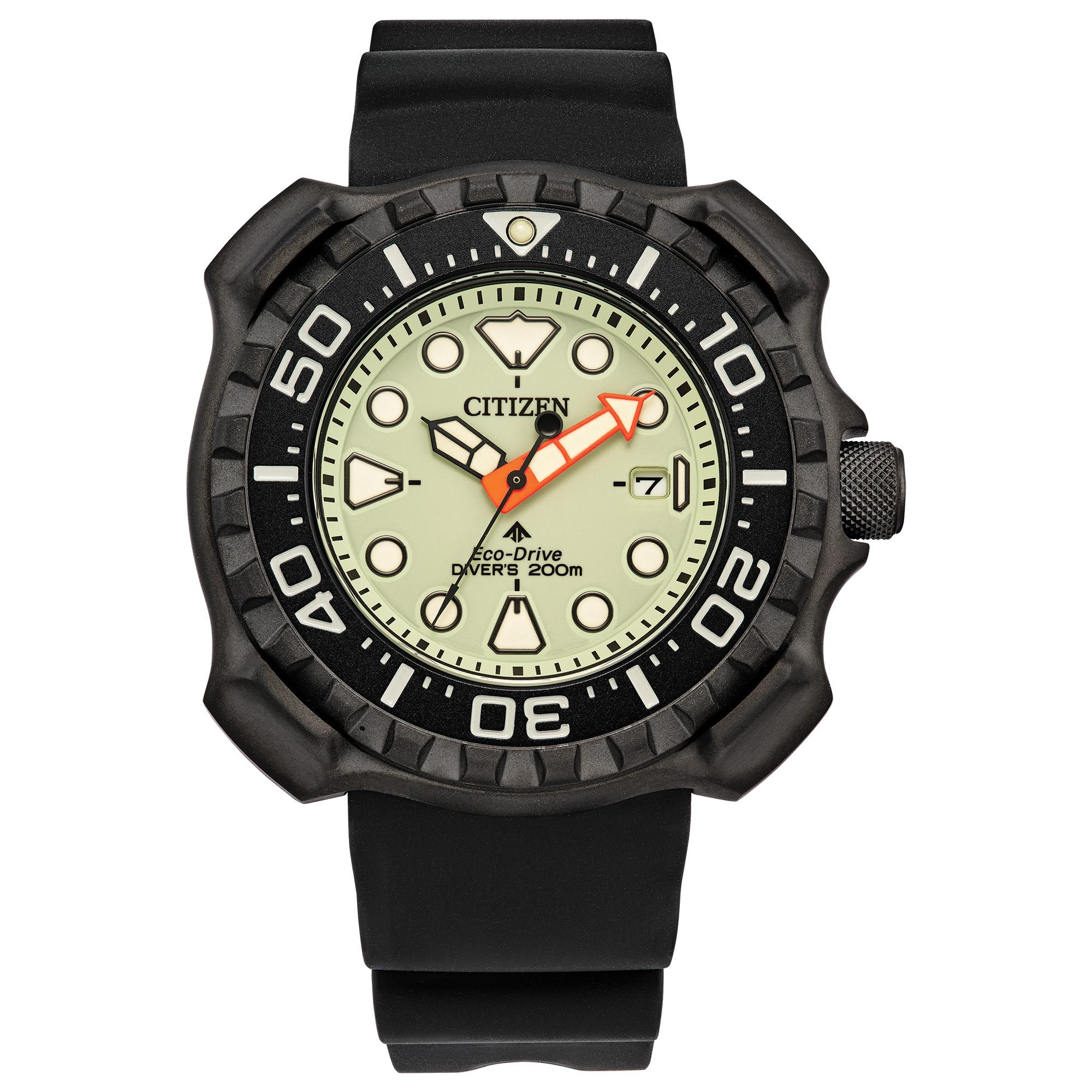 Men's Promaster Dive Eco-Drive Polyurethane Strap watch, Yellow dial