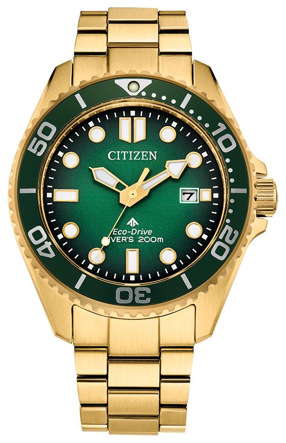Men's Promaster Dive 3 Stainless Steel Bracelet watch, Green dial