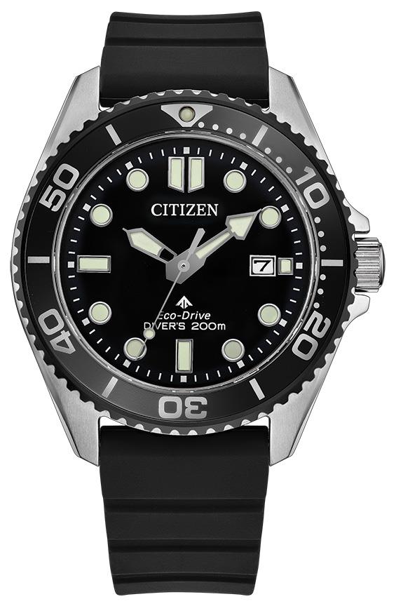 Men's Eco-Drive Promaster Dive Polyurethane Strap watch, Black dial