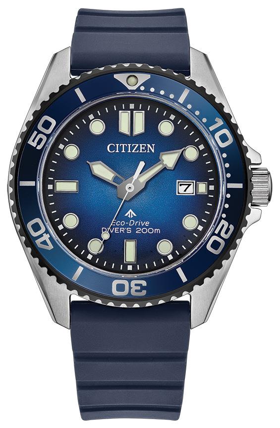 Men's Eco-Drive Promaster Dive Polyurethane Strap watch, Blue dial