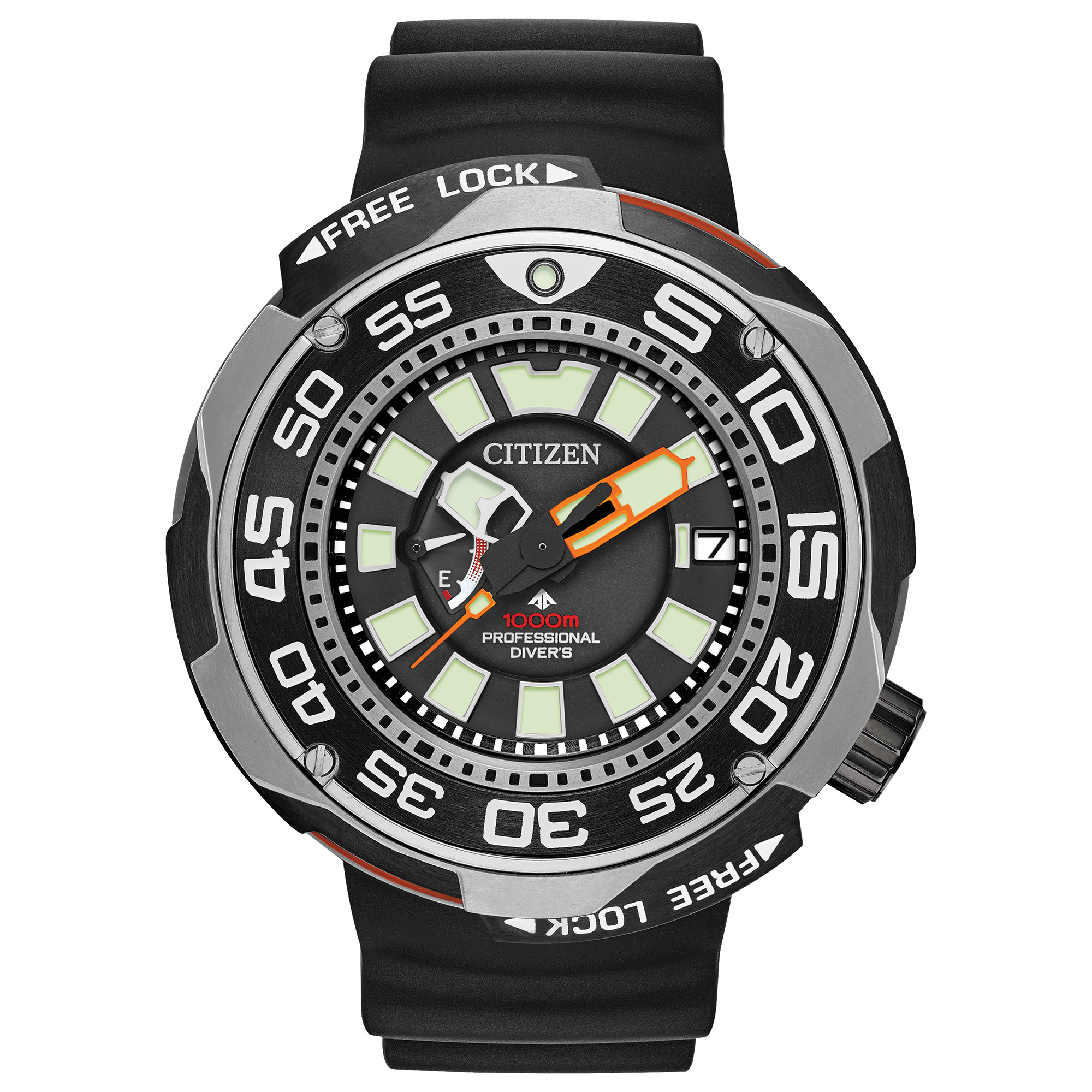 Men's Promaster Professional Dive Eco-Drive Polyurethane Strap watch, Black dial
