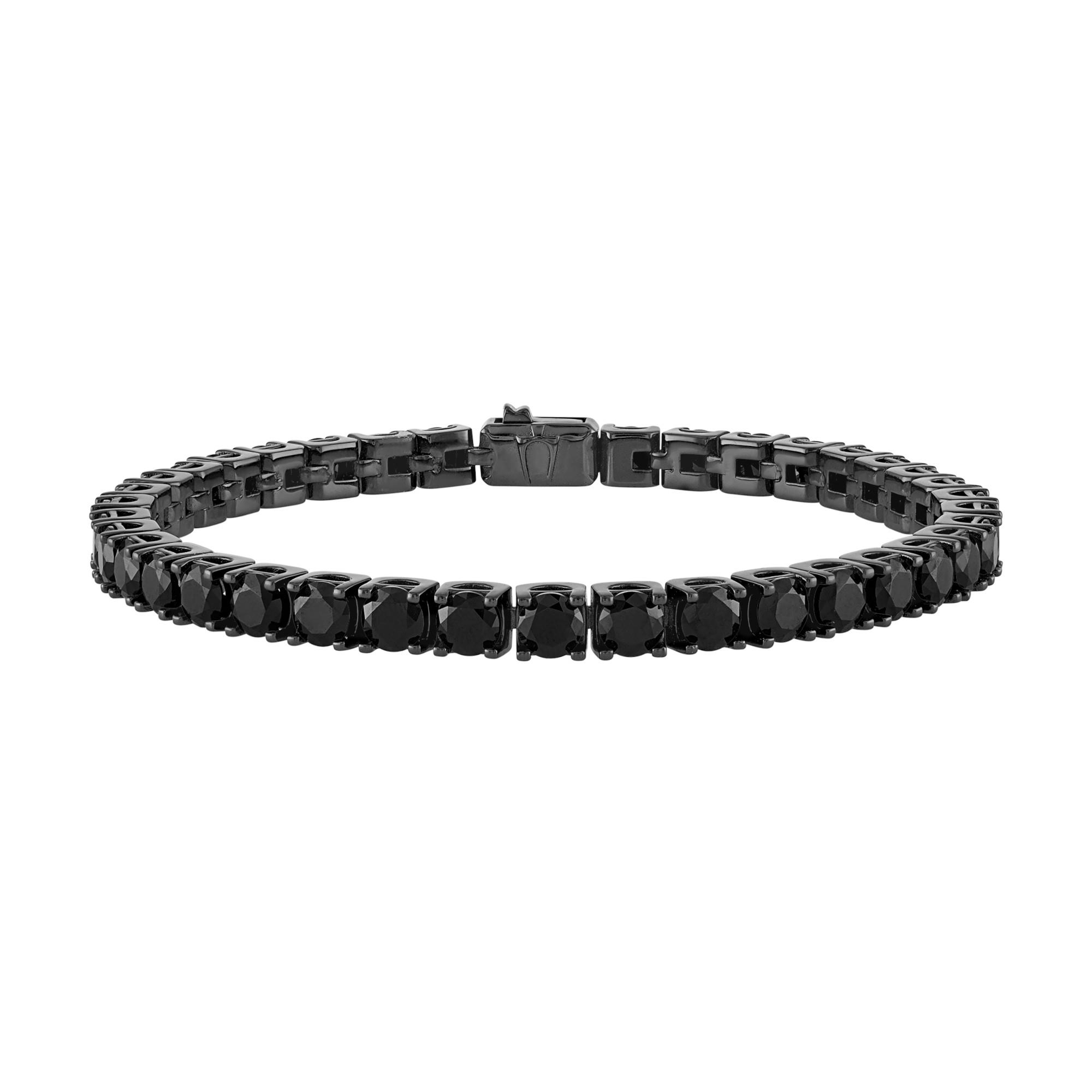 Classic 5mm Black Spinel Tennis Bracelet 8.5"
