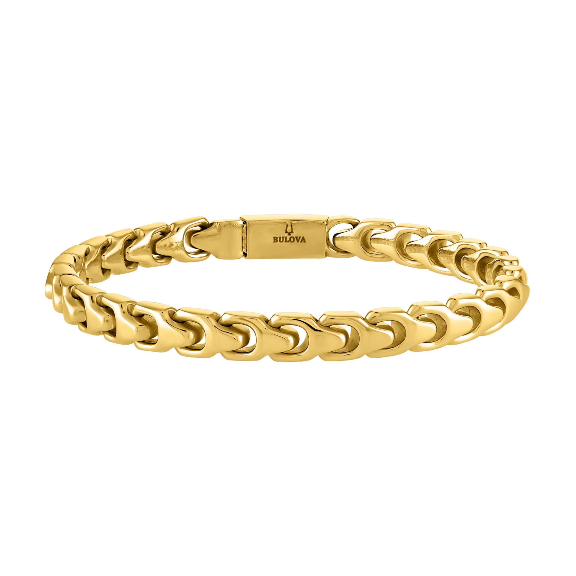 Bulova Link(tm) 6mm Gold-Tone Bracelet, 8"