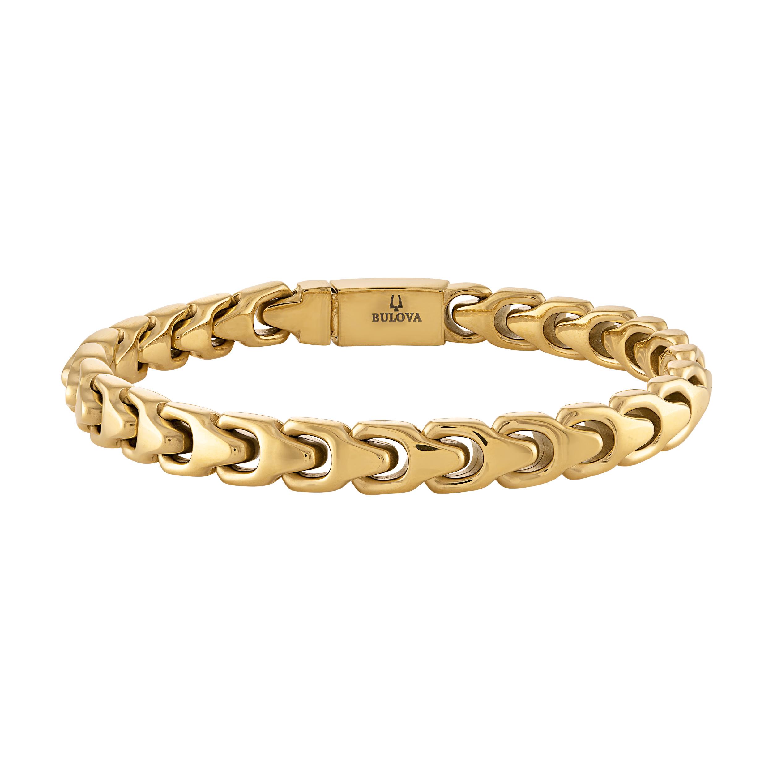 Bulova Link(tm) 8mm Gold-Tone Bracelet, 7.25"