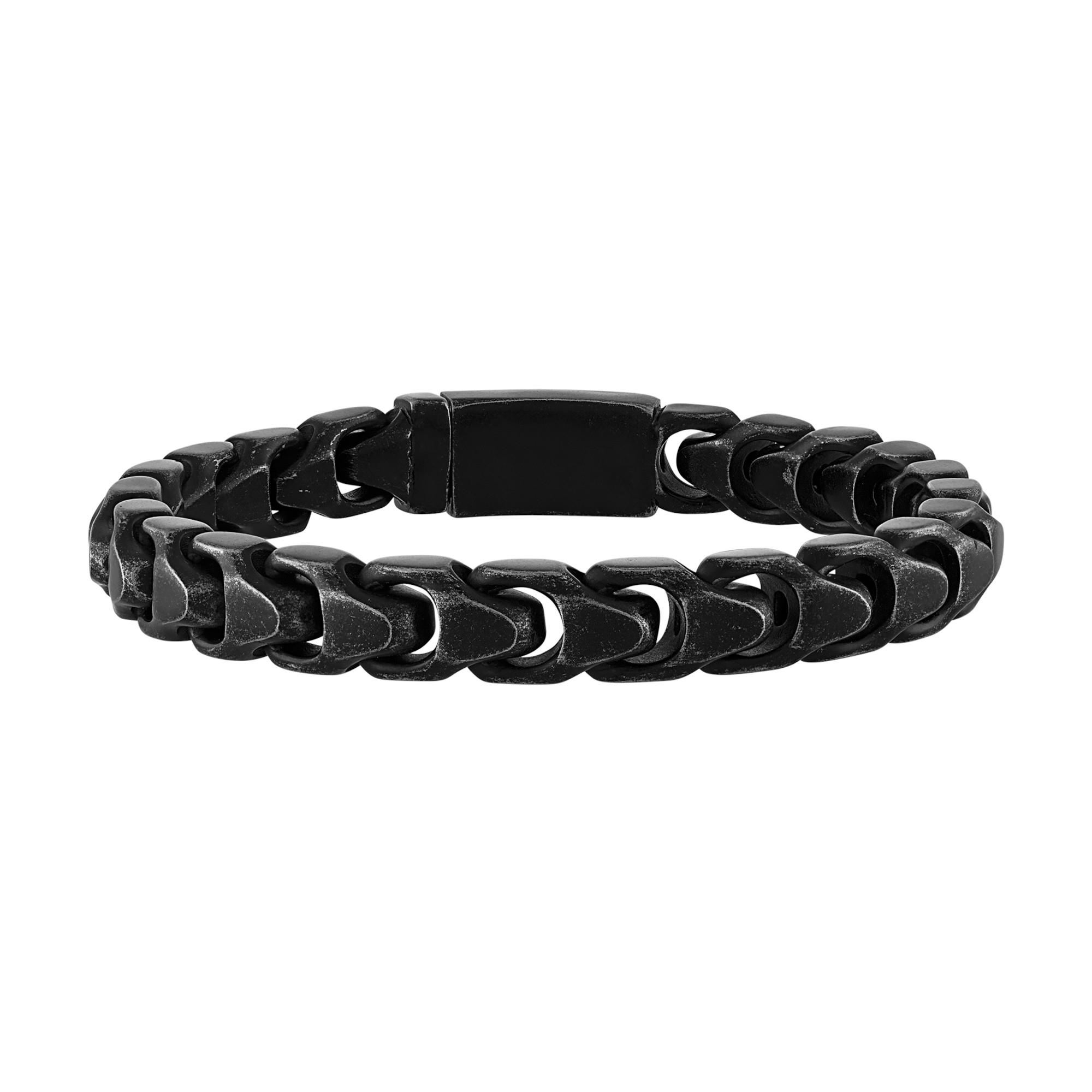 Bulova Link(tm) 10mm Polished Black Bracelet, 8.5"