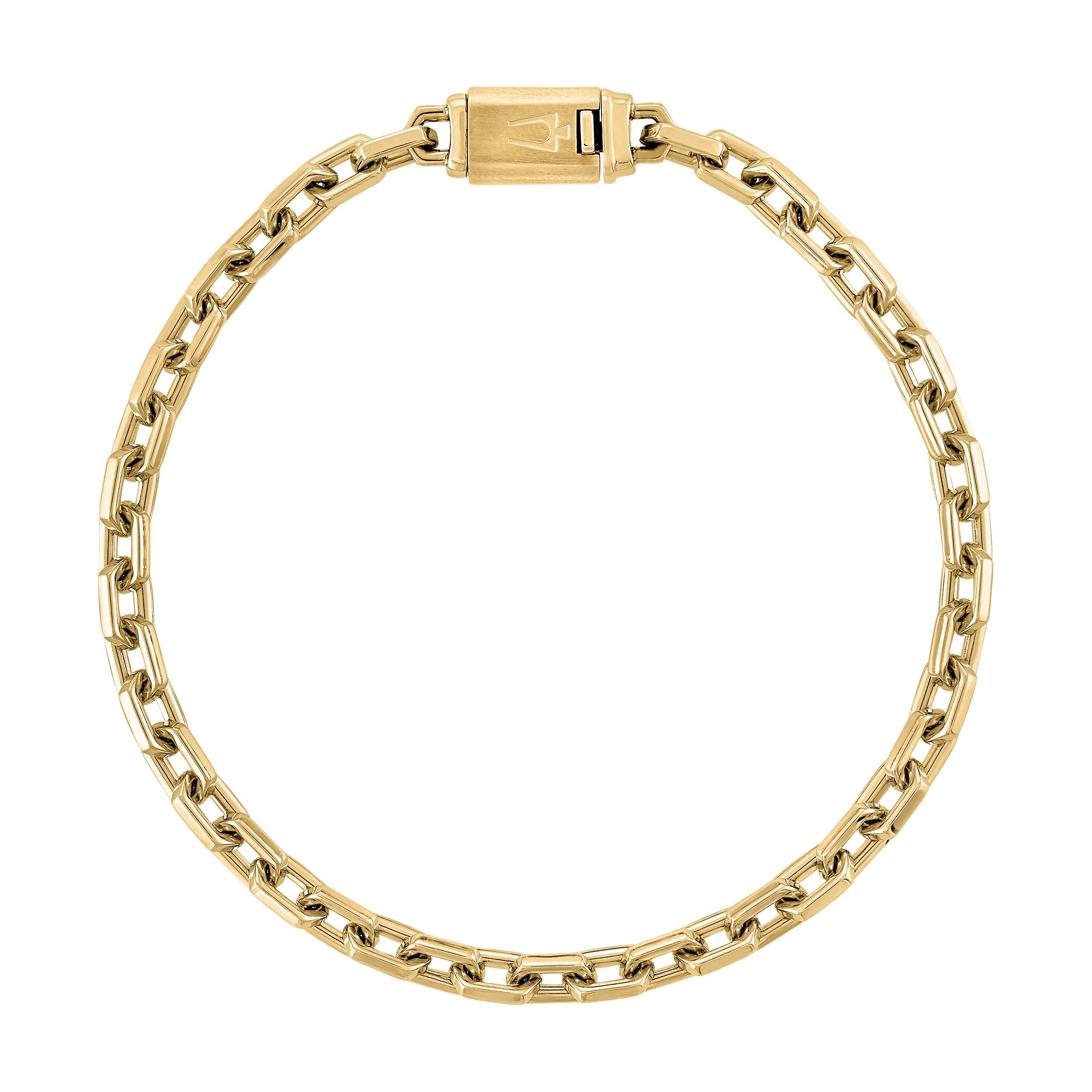 Icon Stainless Steel 5MM Hexagon Cable chain Yellow IP, 8"