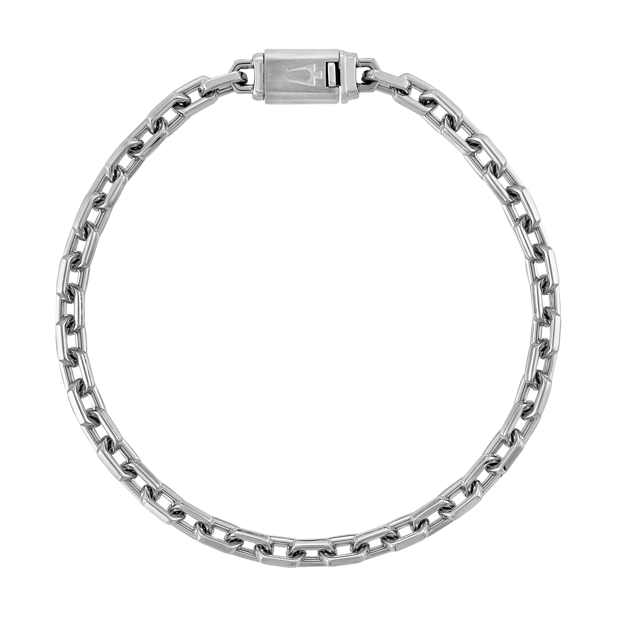 Icon Stainless Steel 5MM Hexagon Cable chain Bracelet, 7.25"