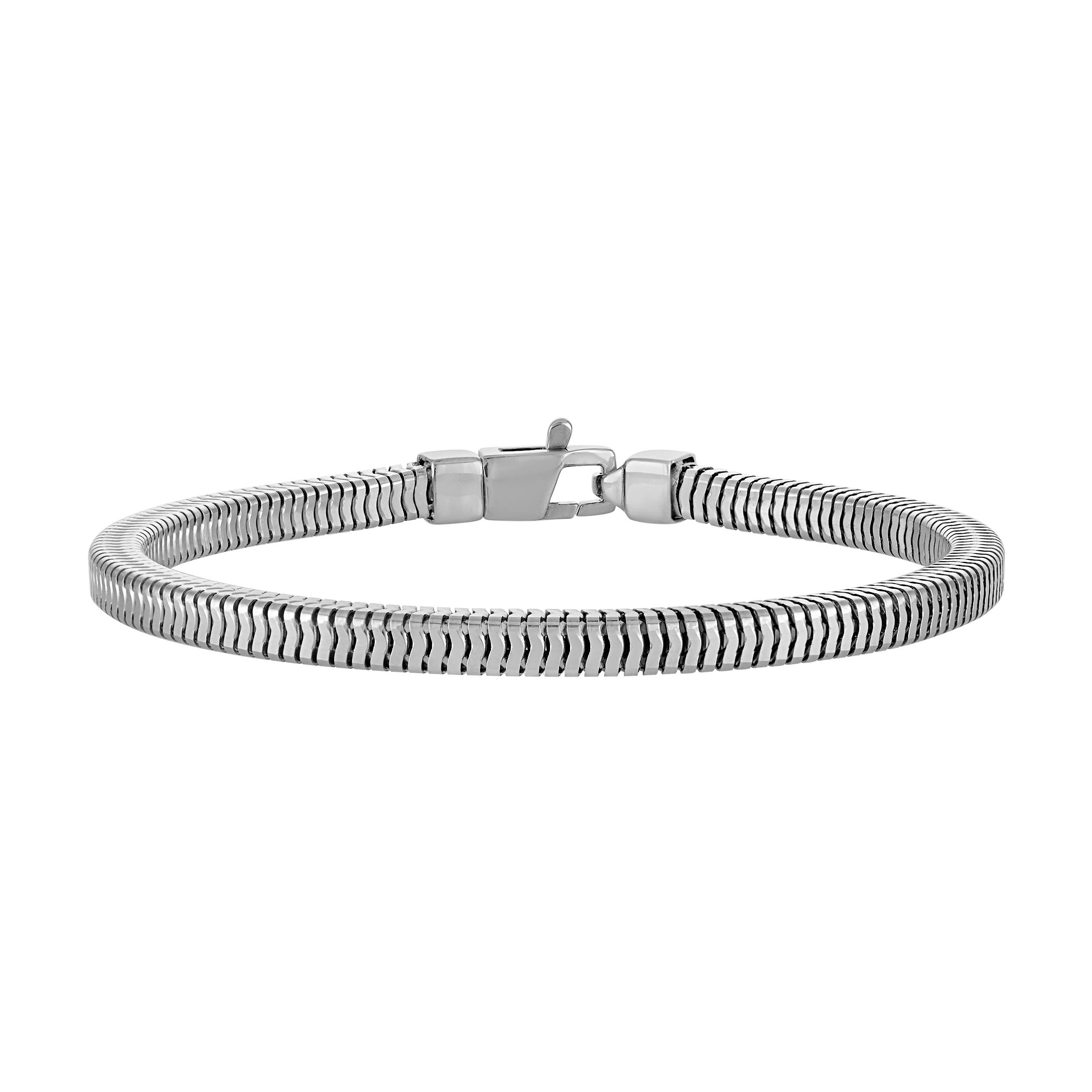 Icon Sterling silver 4.5MM Squared Snake Chain, 8.5"