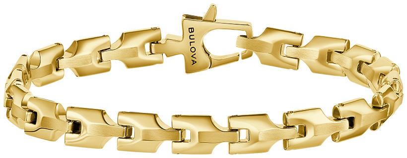 Bulova Link (tm)  Bracelet Yellow IP Stainless Steel Dual Finish Bulova Link Bracelet, 8"