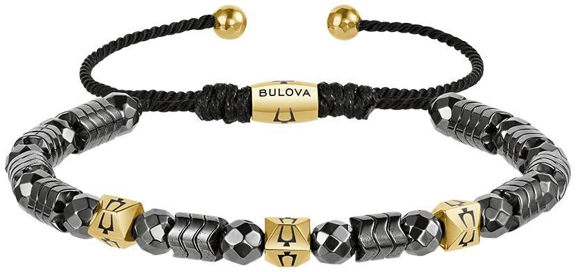 Icon Yellow IP Stainless Steel Hematite Adjustable Bolo Bracelet