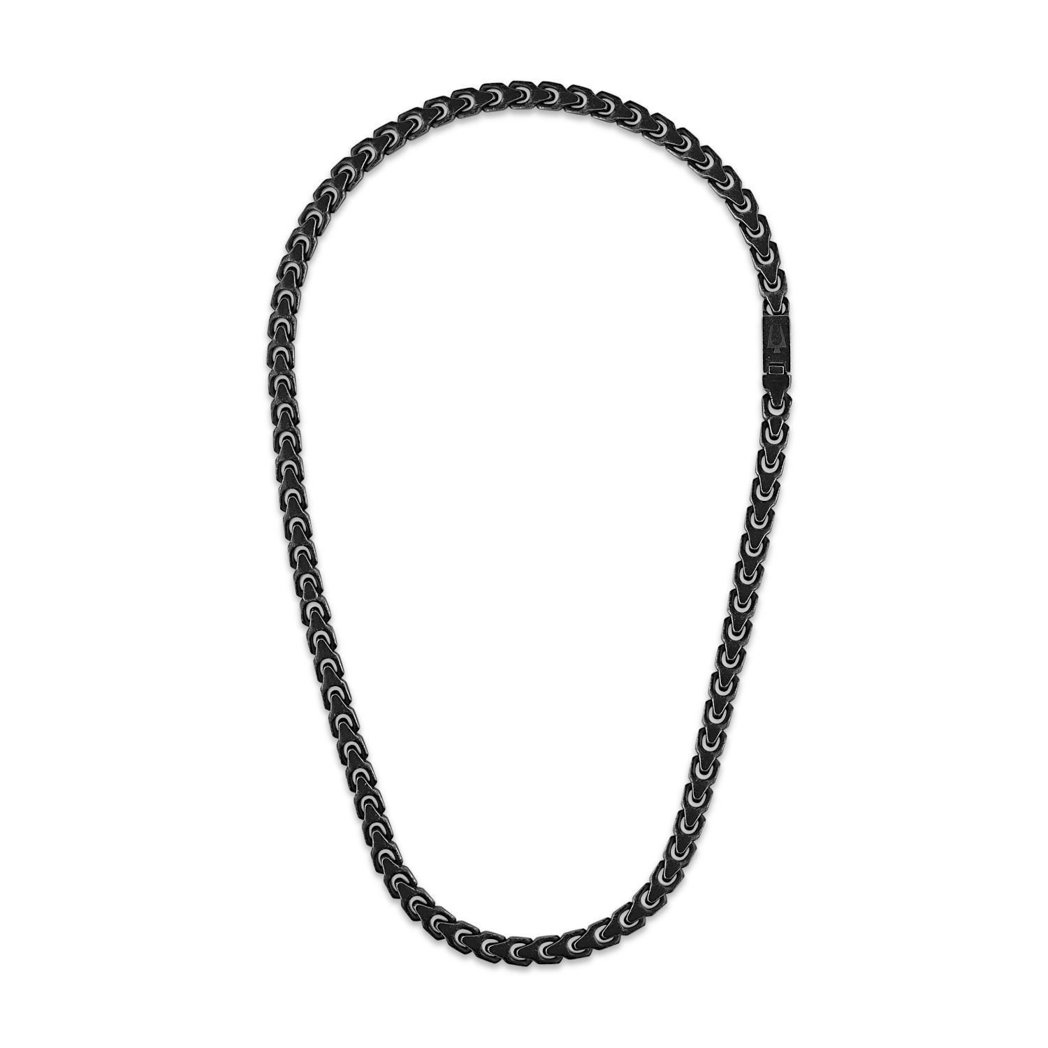 Bulova Link(tm) 8mm Antiqued Black-tone Necklace, 24"