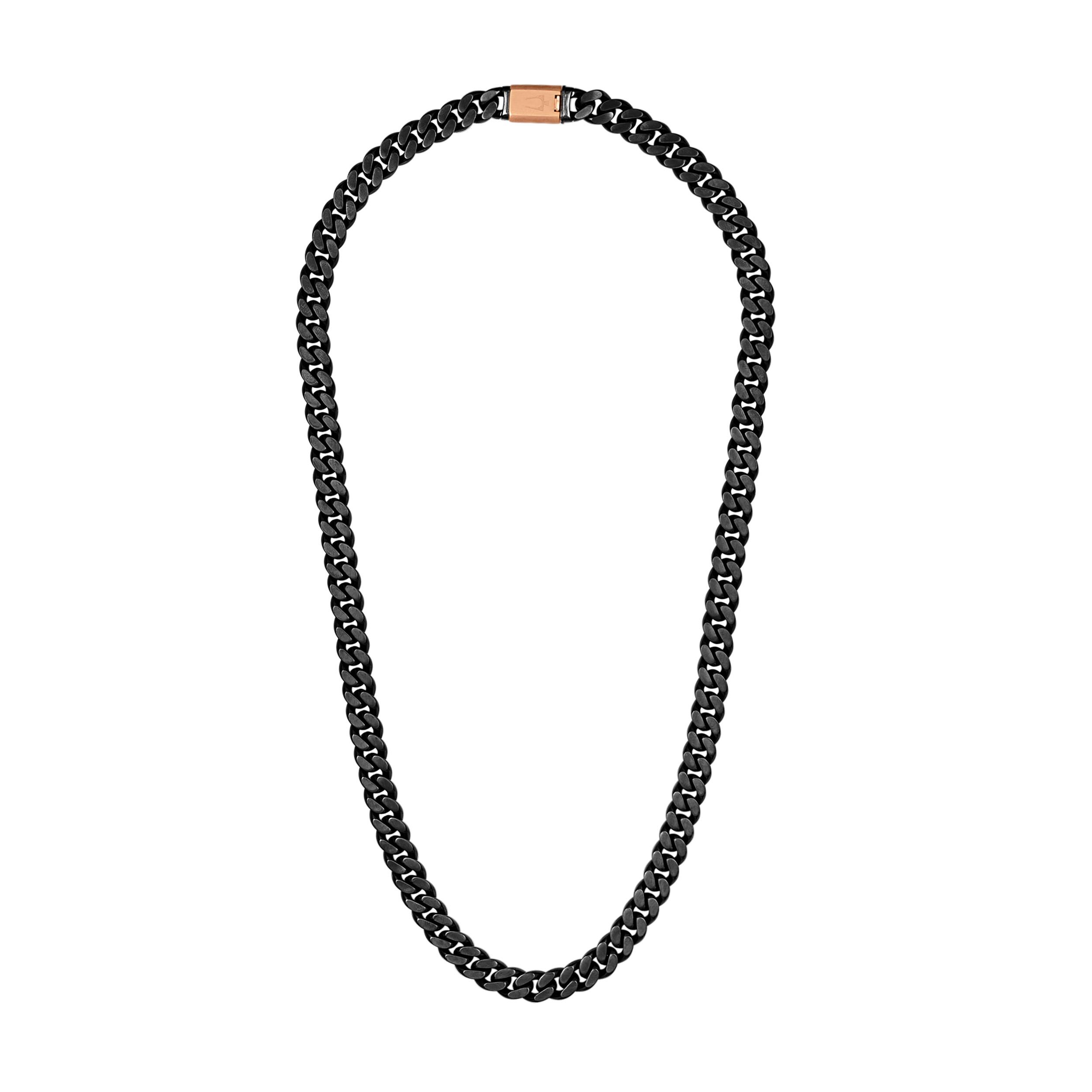 Latin GRAMMY(r) Classic 10mm Gunmental-tone Curb Chain Necklace, 24"