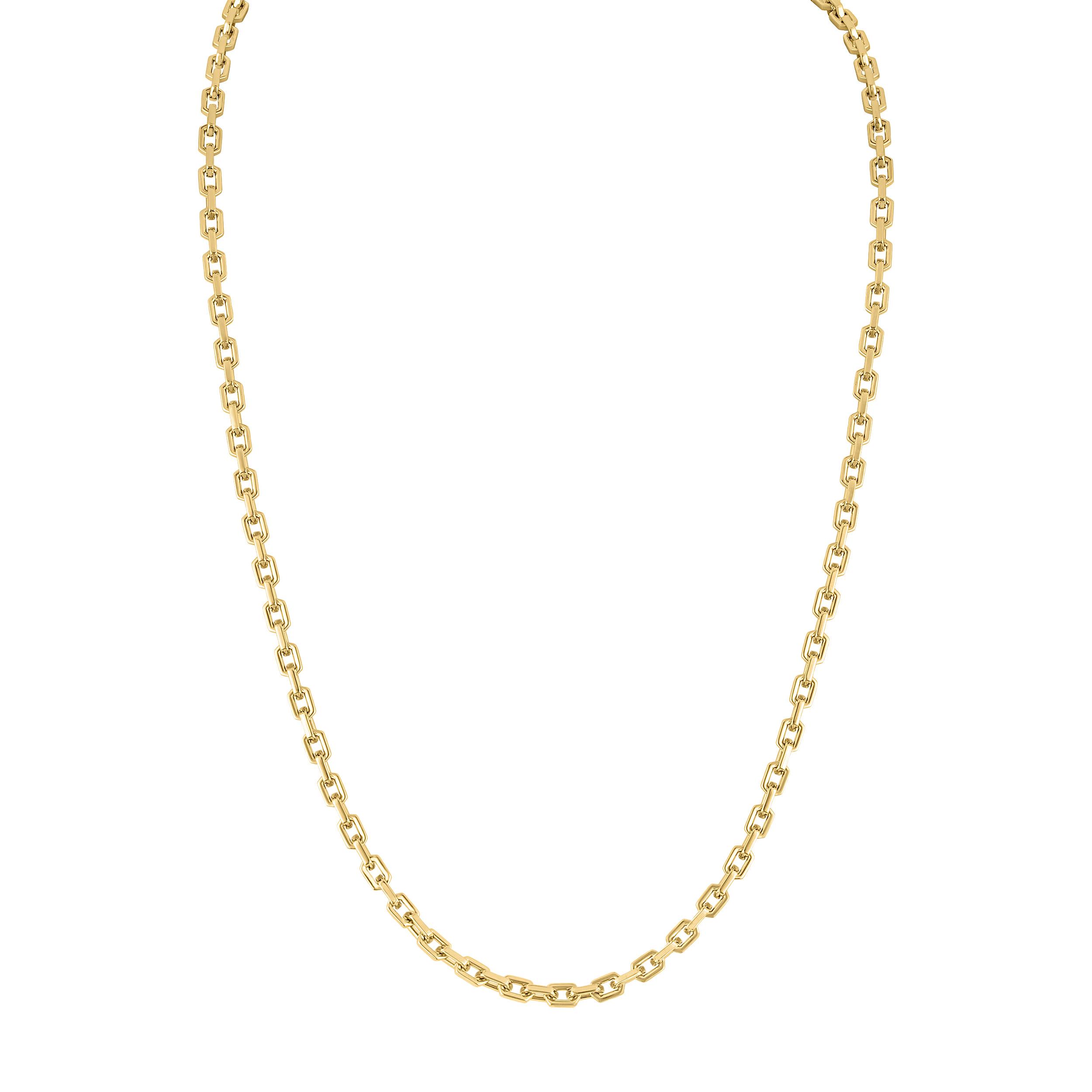 Icon Stainless Steel 5MM Hexagon cable chain Yellow IP, 24"