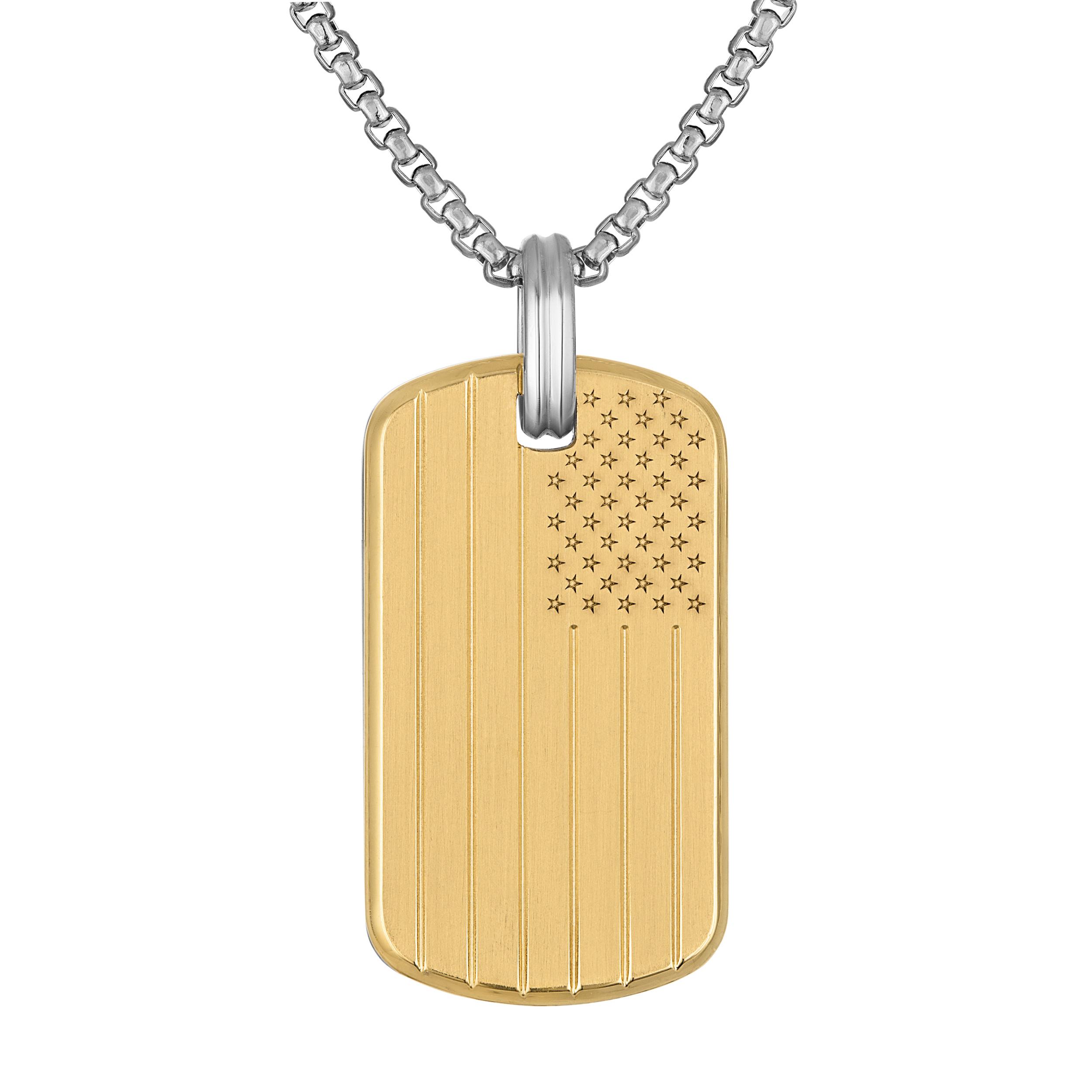 Icon Stainless Steel with Yellow IP 150 Years of Bulova Pendant. 24"-26"