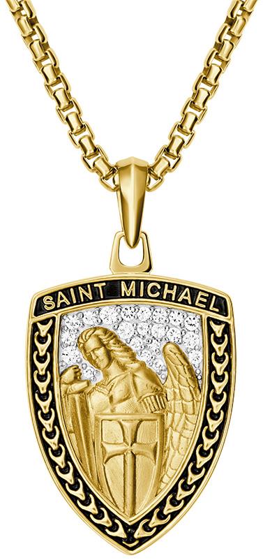 Bulova Link(tm) Pendant 14K Yellow Gold Plated Sterling Silver with .16 cttw white topaz