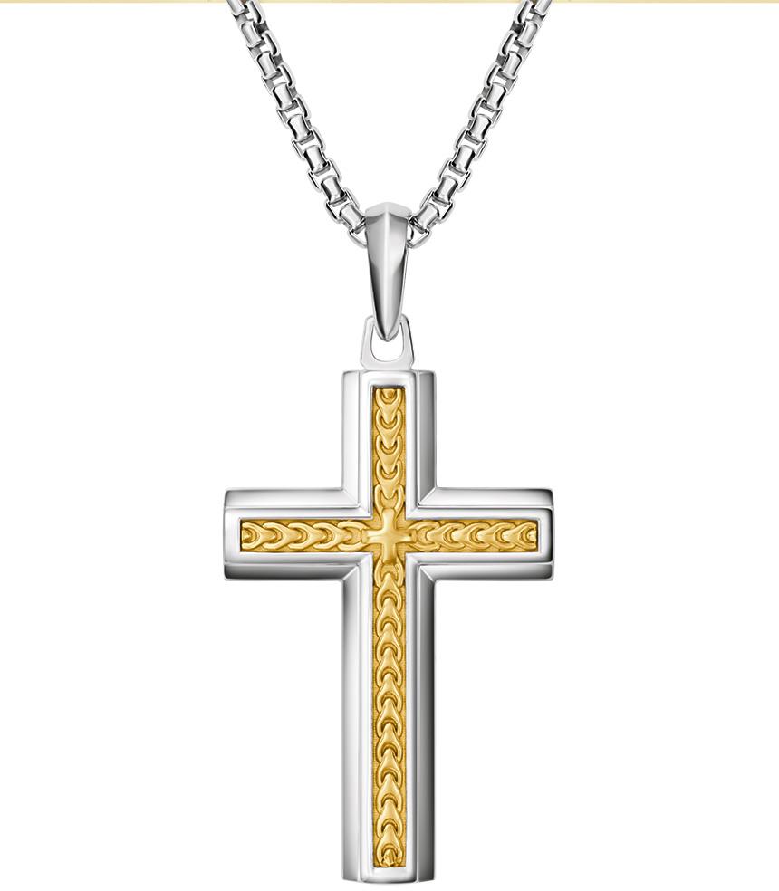 Bulova Link(tm) Pendant Two-tone 14K Yellow Gold Plated Sterling Silver