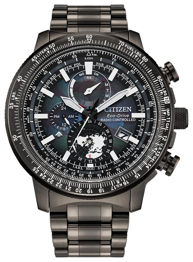 Men's Promaster Geo Trekker Eco-Drive Gray Stainless Steel Watch, Earth Dial