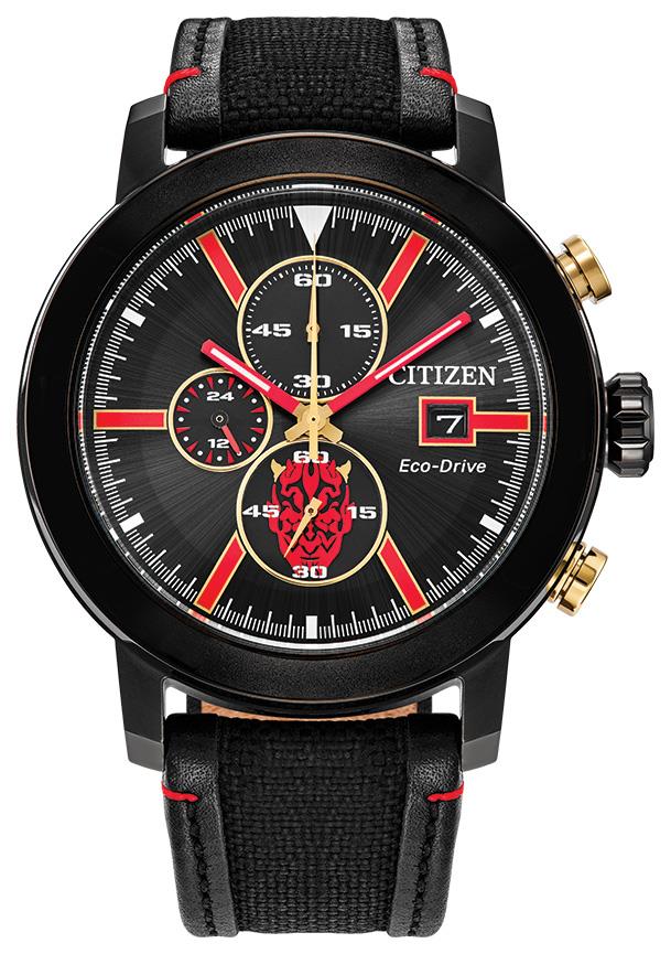 Men's Star Wars Darth Maul Nylon & Leather Strap, Black dial