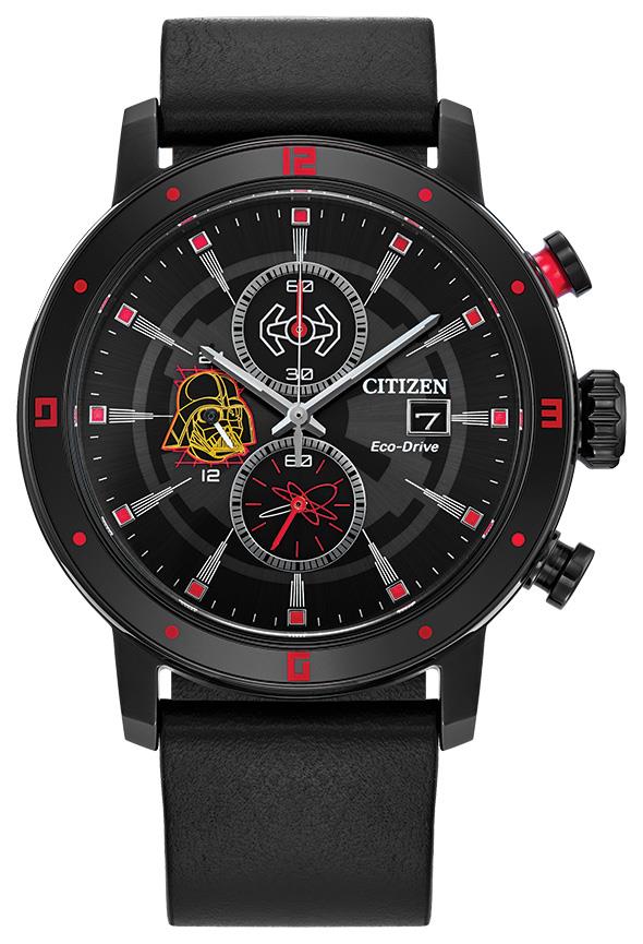 Men's Star Wars Darth Vader Leather Strap watch, Black dial