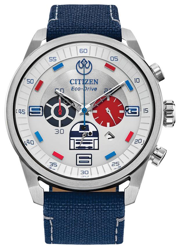 Men's Star Wars R2-D2 CORDURA(r) Strap watch, Silver-Tone dial