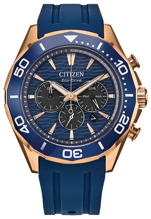Men's Eco-Drive Endeavor Polyurethane Strap watch, Blue dial