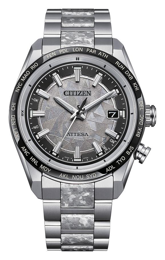 Men's  Attesa Super Titanium with Platinum DLC Coating Bracelet watch, Silver-Tone dial