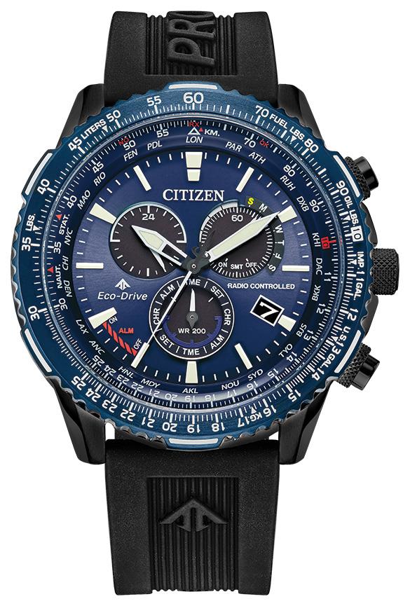 Men's Promaster Air A-T Eco-Driver Black Polyurethane Strap Watch, Blue Dial