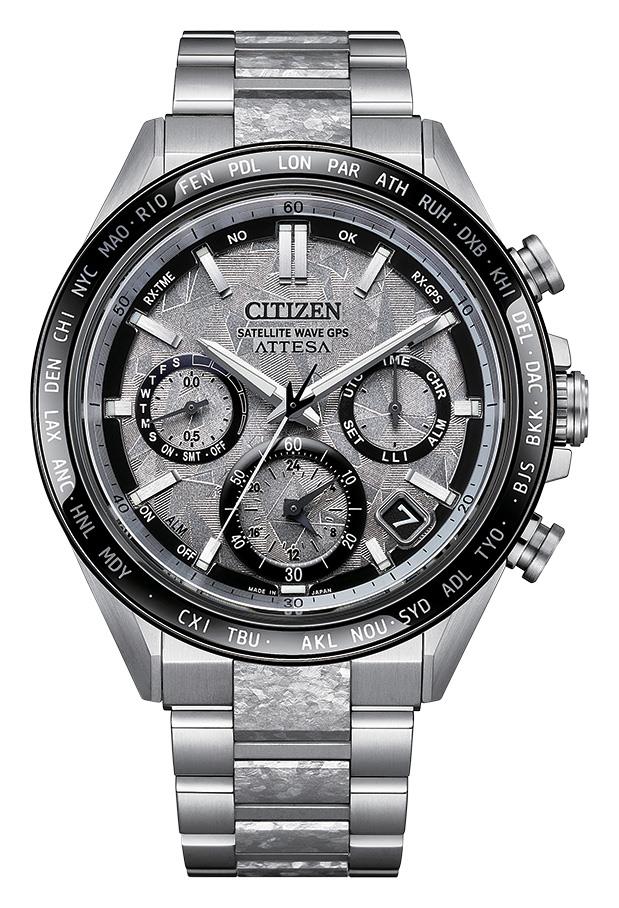 Men's  Attesa Super Titanium with Platinum DLC Coating Bracelet watch, Silver-Tone dial