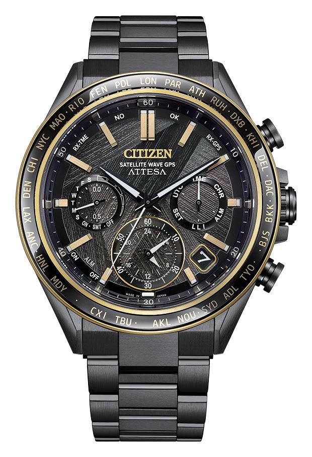 Men's  Attesa Super Titanium with DLC Coating Bracelet watch, Black dial