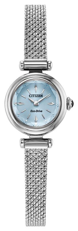 Ladies' Eco-Drive Fio Stainless Steel Bracelet watch, Light Blue dial