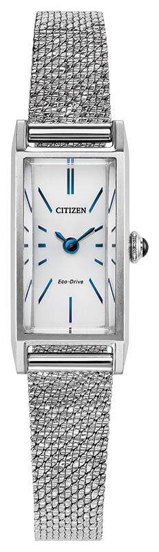 Ladies' Eco-Drive Fio Stainless Steel Bracelet watch, White dial
