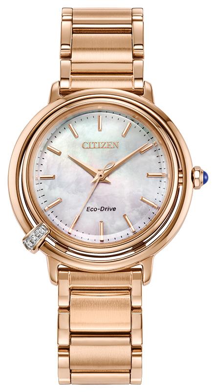 Ladies' Citizen L Arcly Eco-Drive Stainless Steel Bracelet watch, White MOP dial
