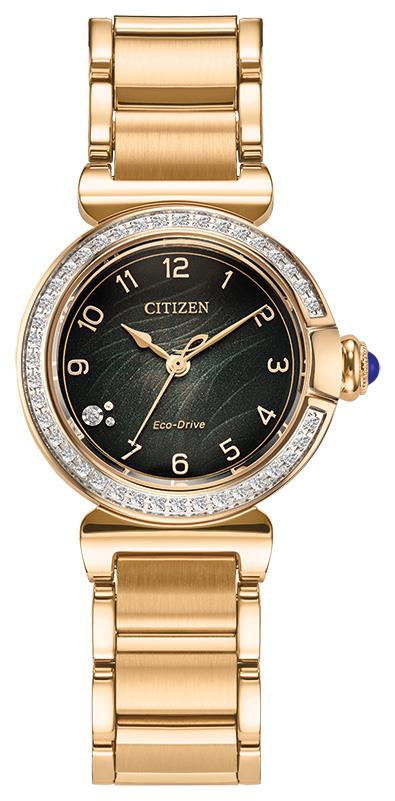 Ladies' Citizen L Mae Eco-Drive Stainless Steel Bracelet watch, Green dial