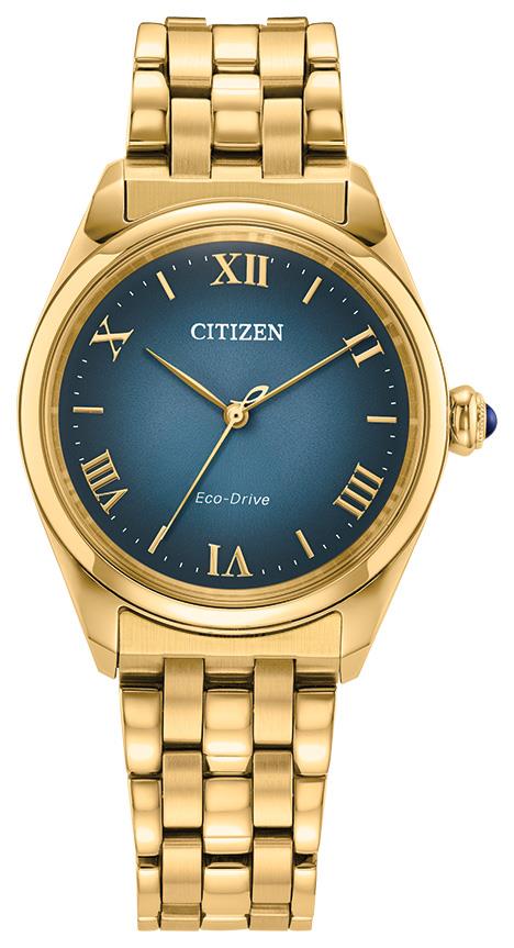 Ladies' Eco-Drive Citizen L Stainless Steel Bracelet watch, Blue dial