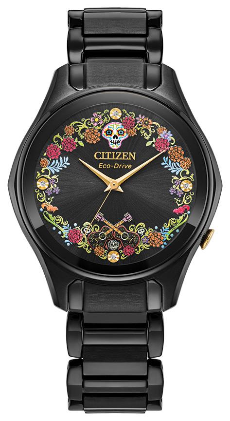 Disney Ladies' Pixar Stainless Steel Bracelet watch, Black dial
