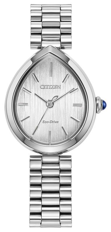 Ladies' Eco-Drive Rainell Stainless Steel Bracelet watch, Silver-Tone dial