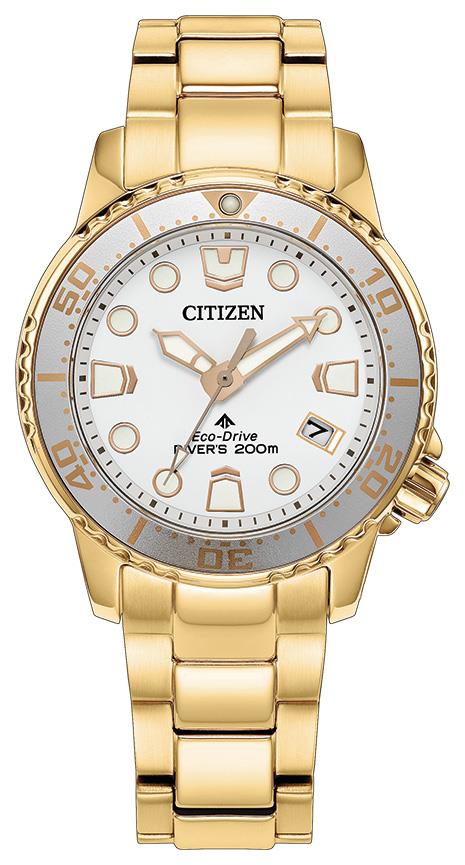 Ladies' Eco-Drive Promaster Dive Stainless Steel Bracelet watch, White dial