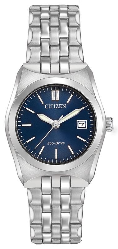 Ladies' Corso Eco-Drive Stainless Steel Bracelet watch, Blue dial