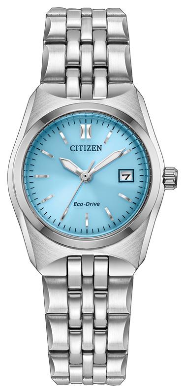 Ladies' Eco-Drive Corso Stainless Steel Bracelet watch, Blue dial
