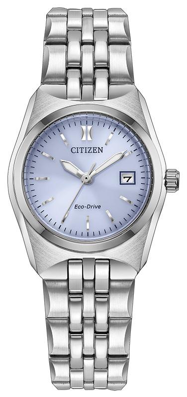 Ladies' Eco-Drive Corso Stainless Steel Bracelet watch, Purple dial
