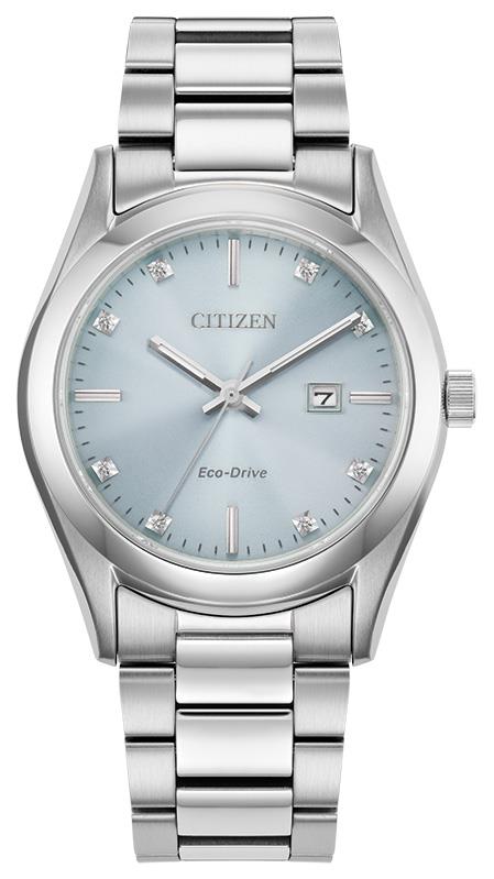 Ladies' Sport Eco-Drive Stainless Steel Bracelet watch, Light Blue dial