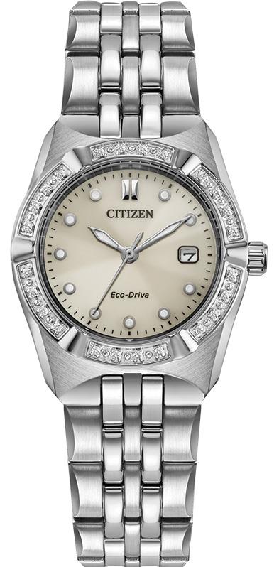 Ladies' Corso Eco-Drive Stainless Steel Bracelet watch, Taupe dial