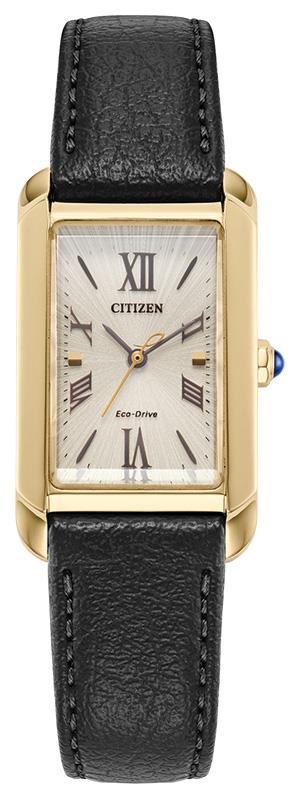 Ladies' Citizen L Bianca Eco-Drive Apple Leather Strap watch, Gold-Tone dial